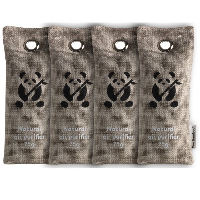 Bamboo Charcoal Air Purifiers by ZooBamboo - Fragrance Free Odor Eliminator Freshener and Dehumidifier for Smokers... N18