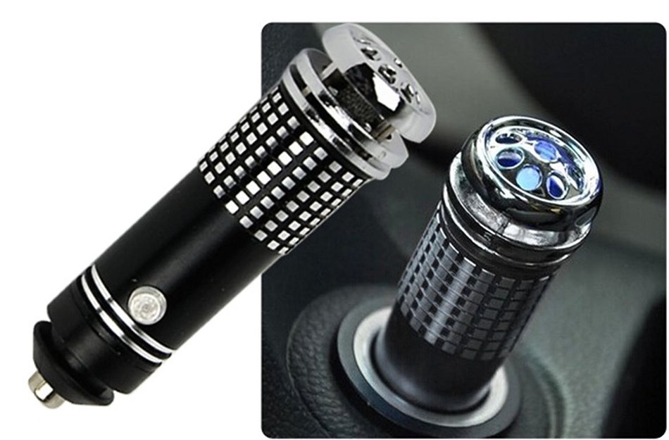 Eshion Mini Compact Auto Car Fresh Air Ionic Purifier Oxygen Ozone Ionizer Cleaner (Black) N2