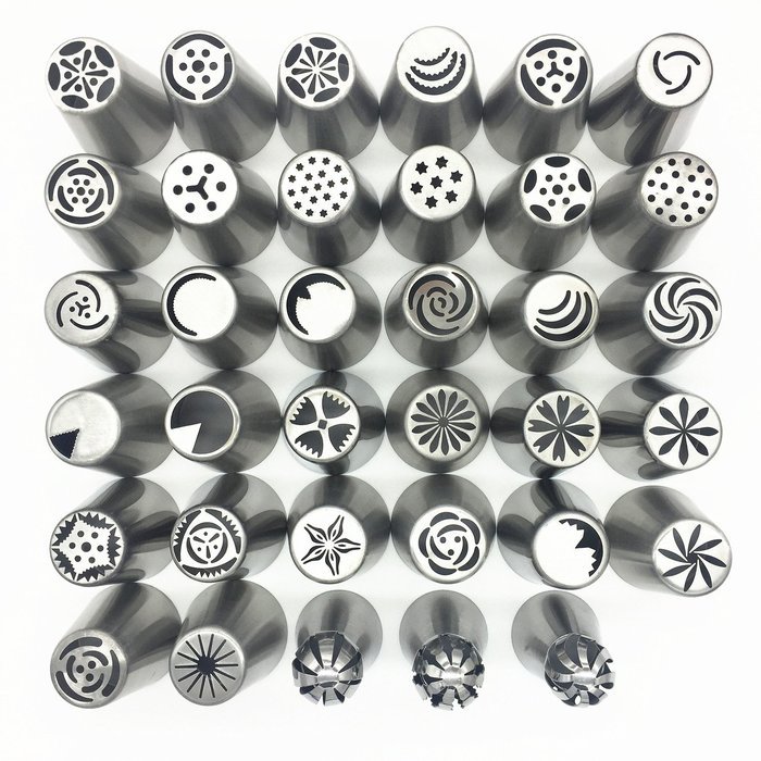 Cake Decorating Russian Piping Tip Set, 57 Piece - YOUR SMILE N2