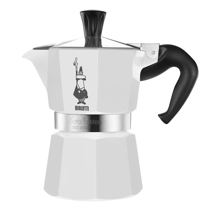 Moka Express WHITE 6-Cup [ Italian Import ] N2