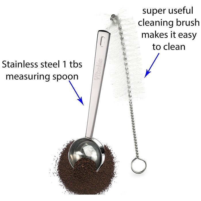 Stainless Steel Pour Over Coffee Cone Dripper With Cup Stand- Perfect for Manual Brewing - Ultra Fine Micro Mesh...