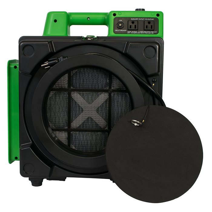 XPOWER X-2480A Professional 3 Stage Filtration HEPA Purifier System Mini Air Scrubber - Green N3