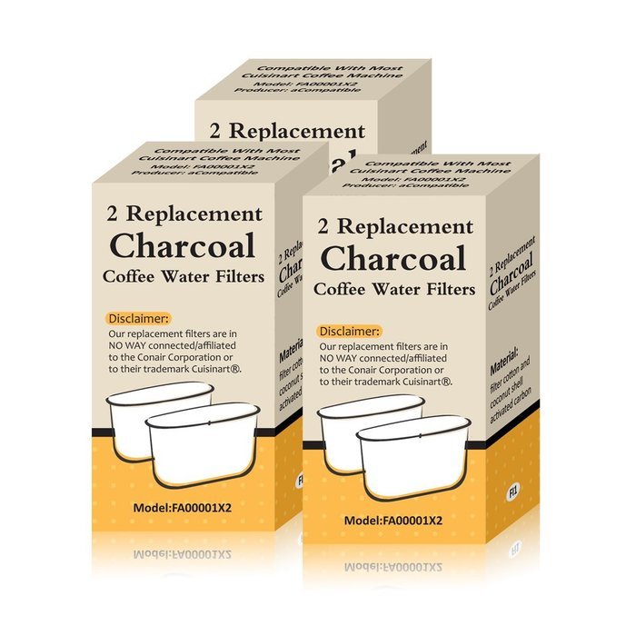 6 Filters Generic Charcoal Filters Replacement Cuisinart Coffee Machines
