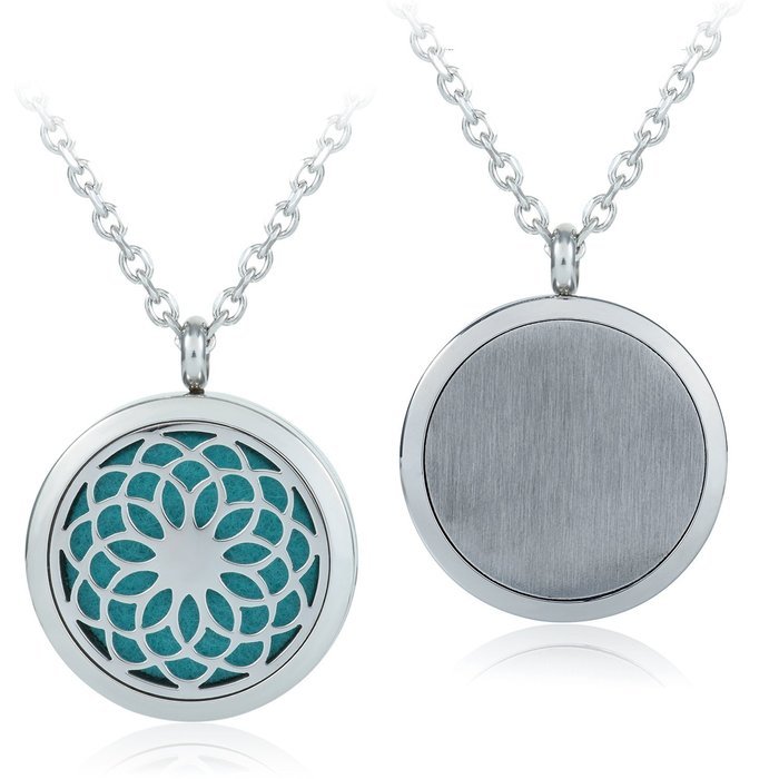 Essential Oil Diffuser Necklace, GerTong Hypo-Allergenic Premium 316L Stainless Steel Aromatherapy Diffuser Locket... N12
