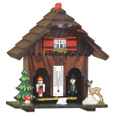German Black Forest weather house TU 73 dunkel N4