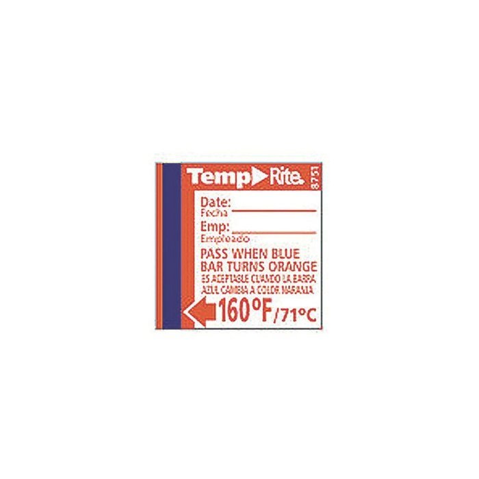 Taylor 8751 TempRite 160&deg;F Dishwasher Test Labels - 24 / PK