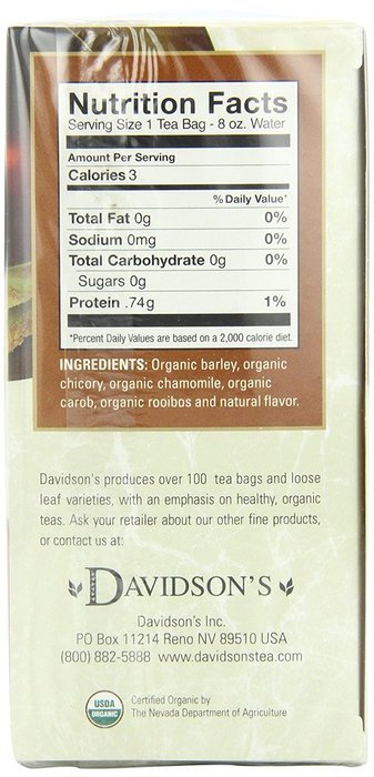 Davidson's Tea Caramel Peach with Coconut, 25 Count Tea Bag N3