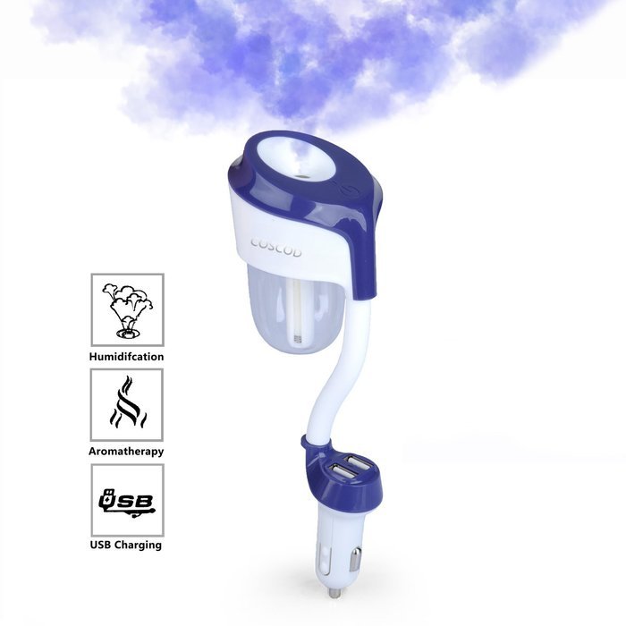 Car Diffuser Essential Oil, COSCOD Perfume Air Purifier Aromatherapy Humidifier Water Sprayer Ultrasonic Wave... N25
