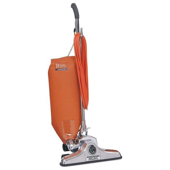 Royal Commercial Metal Upright Vacuum With Zipper Bag-5 Height Adjustment, 18"W