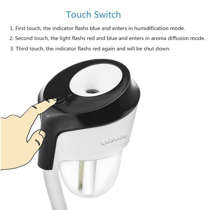 Car Diffuser Essential Oil, COSCOD Perfume Air Purifier Aromatherapy Humidifier Water Sprayer Ultrasonic Wave... N27
