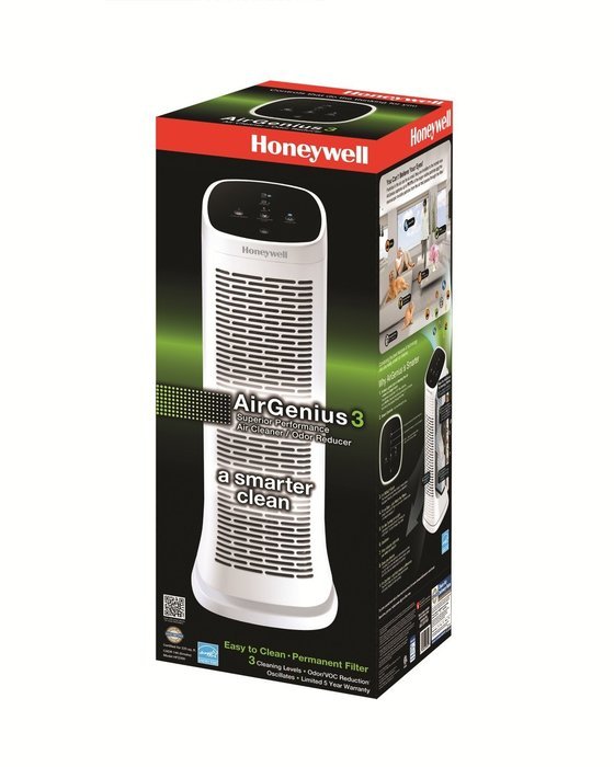 Honeywell HFD300 AirGenius3 AirCleaner/Odor Reducer, 250 sq ft N2