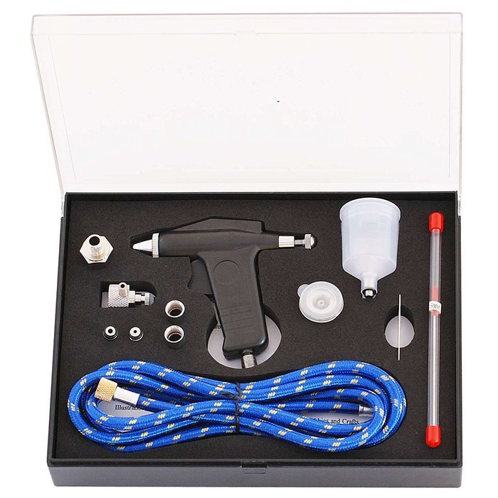 PointZero Pro Airbrush Cake Decorating Set - 12 Chefmaster Colors