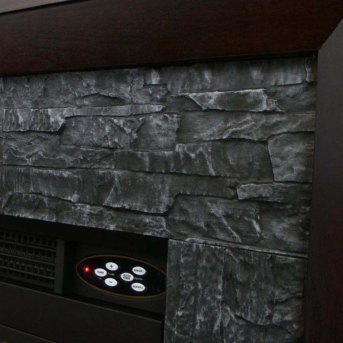 XtremepowerUS Large Room Grand 3D Flame Electric Fireplace with Mantel Cabinet Espresso N2