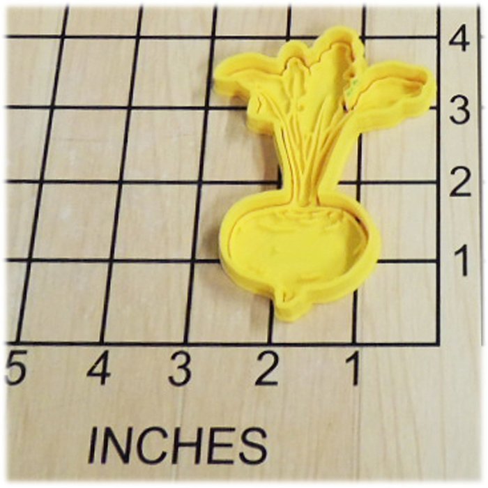 Turnip Radish Vegetable Fondant Cookie Cutter and Stamp #1398