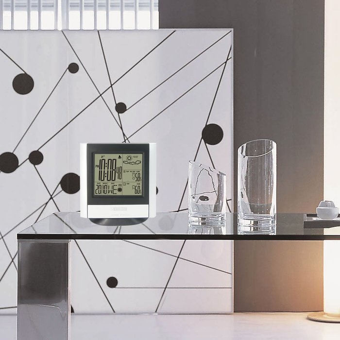 DYKIE RS8708E3 Wireless Weather Station,Digital Alarm Clock Indoor/Outdoor Thermometer Hygrometer N6