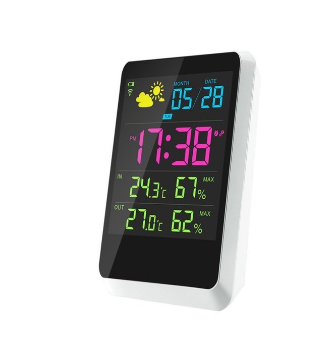 2016 New Factory provider weather station table clock,Digital Weather Station Report Humidity Temperature thermometer... N4