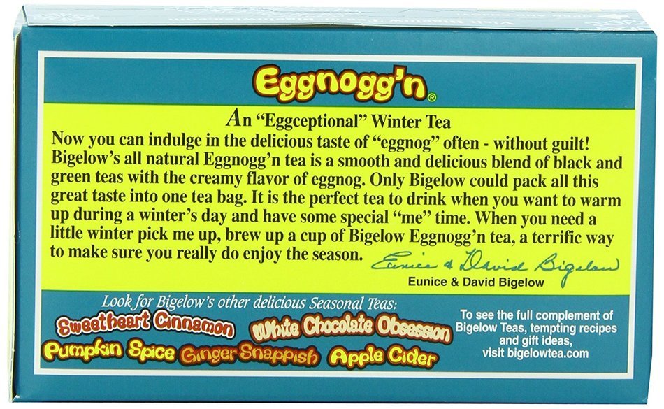 Bigelow Eggnogg'n Tea, 1.73-Ounce Boxes (Pack of 6)