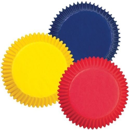 New 75 Wilton Primary Colors Cupcake Liners Baking Cups Favors 75