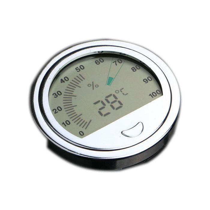Volenx Round Digital Hygrometer for Humidor (Golden) N10