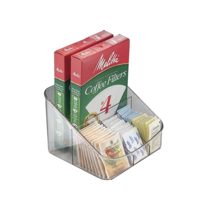 mDesign Nespresso Coffee Pod Holder for Kitchen Pantry, Countertops - Holds 48 Capsules, Clear N7