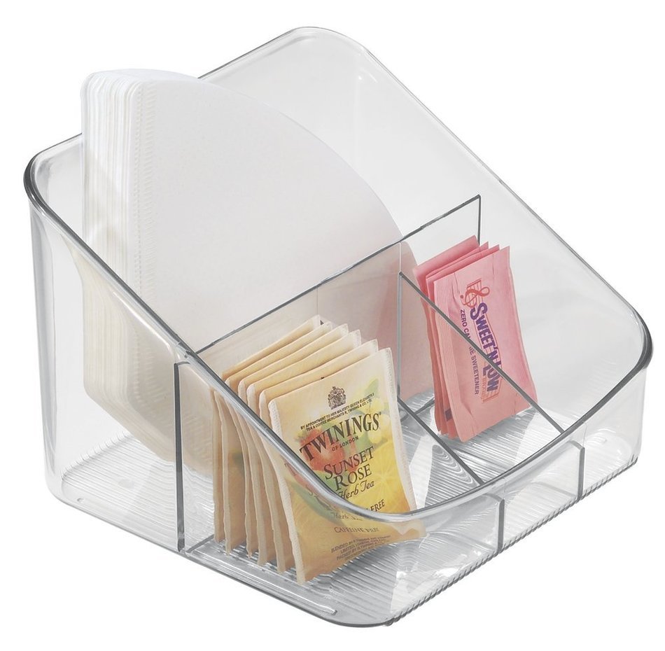 mDesign Nespresso Coffee Pod Holder for Kitchen Pantry, Countertops - Holds 48 Capsules, Clear N8