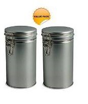 Nakpunar 1 pcs Airtight Tea Coffee Tins with Latch