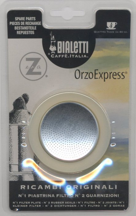 Bialetti: Replacement for Orzo Express 4-Cup (1 Filter Plate + 2 Rubber Seals)
