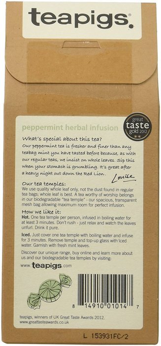 teapigs Peppermint Leaves Tea, 50 Count N3