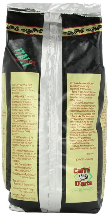 Caffe D'arte Capri Whole Bean Coffee, 5-Pound Foil Bag N36