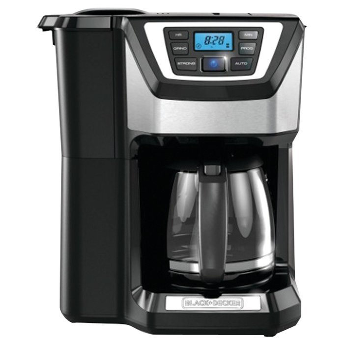 Black & Decker CM5000B 12-Cup Mill and Brew Coffeemaker, Black N9