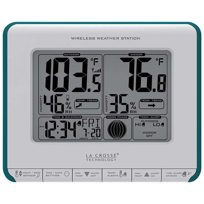 La Crosse Technology 308-1711BL Wireless Weather Station with Heat Index and Dew Point N3