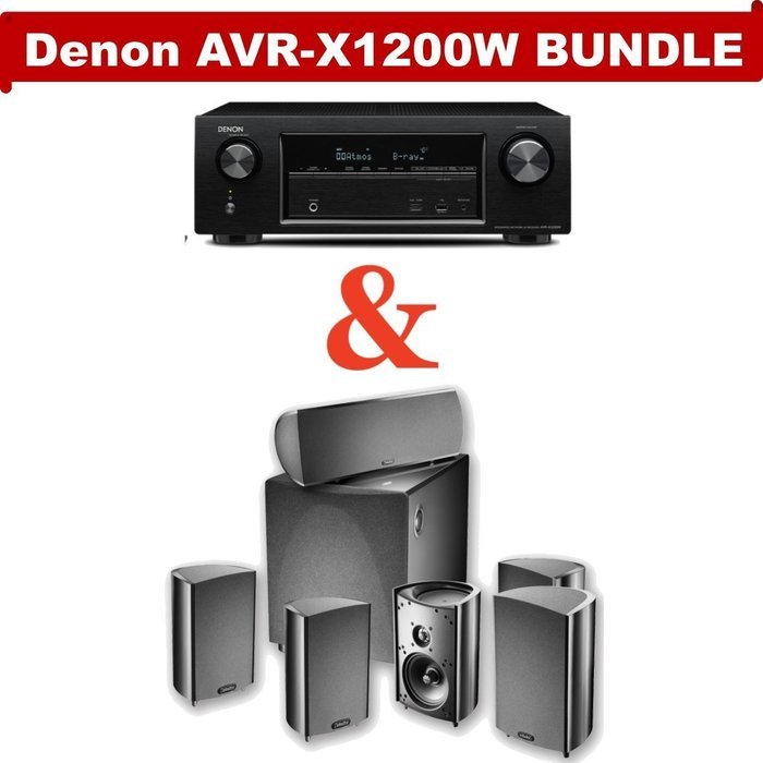 Denon AVR-X1200W 7.2 Channel Full 4K Ultra HD A/V Receiver (Bluetooth/Wi-Fi/Apple AirPlay/Dolby Atmos) NOW WITH...