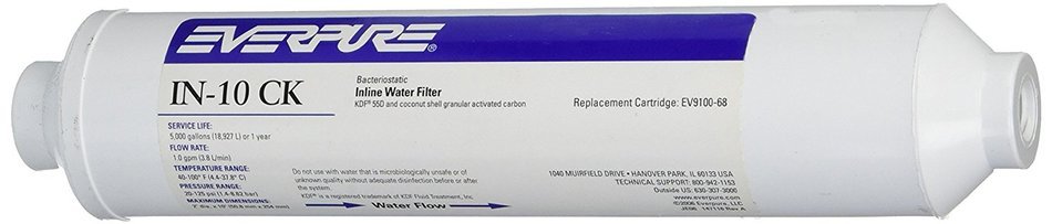 Everpure EV910068 IN-10CK GAC Inline Filter