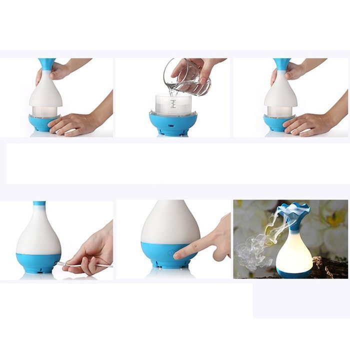 YJY Elegant Vase Aromatherapy Essential Oil Diffuser - USB Silent Ultrasonic Waterless Auto Shut-off Air Humidifier... N10