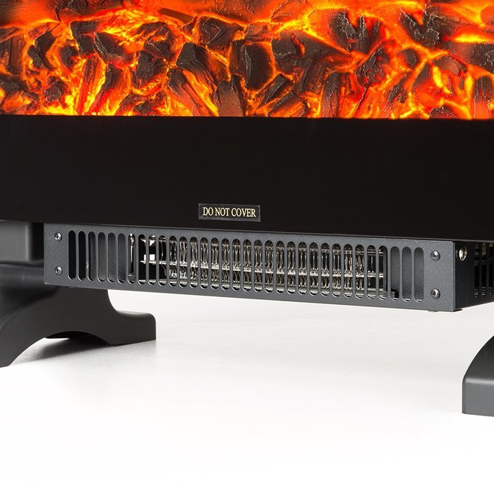 Marino Free Standing Electric Fireplace Stove - 19.5 Inch Black Portable Electric Fireplace with Realistic Fire... N4
