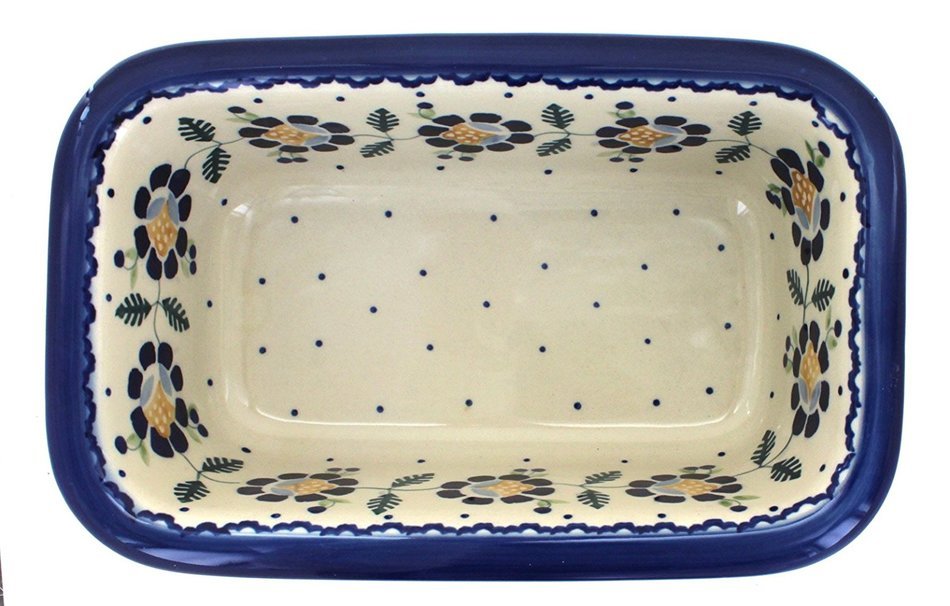 Polish Pottery Sunflower Loaf Baker