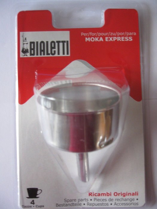 Bialetti - Spare Funnel - Replacement Part Suitable for Bialetti Aluminium Espresso Makers - 4 Cups