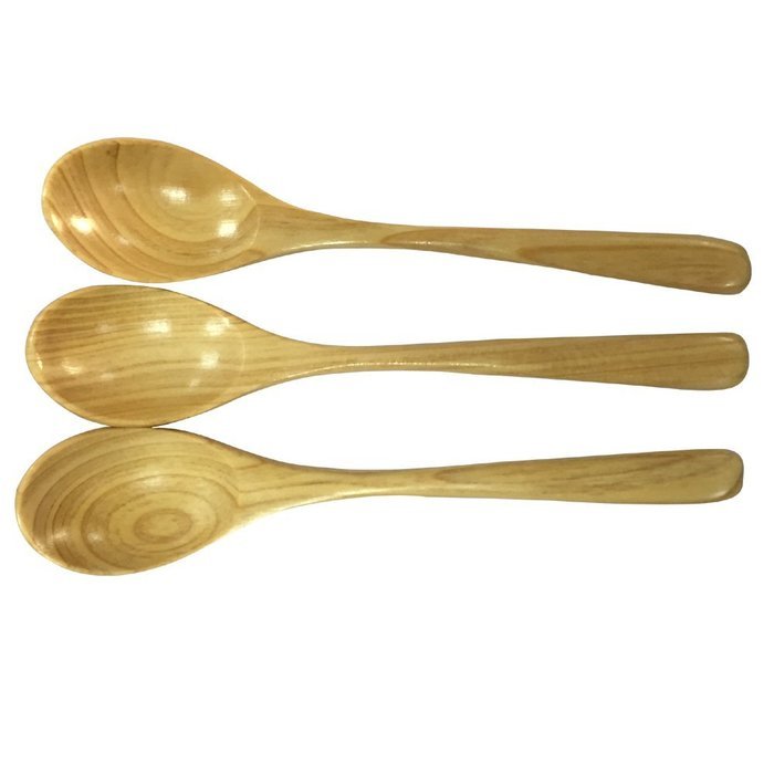 XHHOME 3pcs Natural Solid Wood Coffee Scoop Icecream Spoon Made of Cedarwood 5.7"1.2
