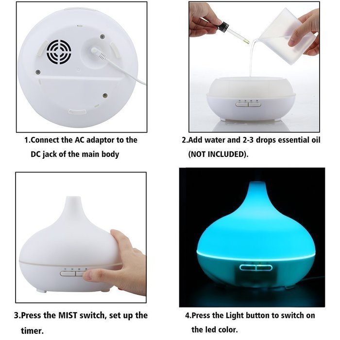 REDGO 3 IN 1 Aroma Essential Oil Diffuser 100ML, Ultrasonic Aromatherapy Diffuser, Cool Mist Humidifier, Air Purifier... N4