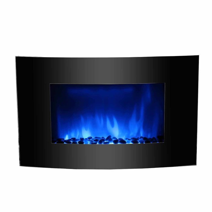 Clevr 750-1500W 36" Adjustable Electric Wall Mount Fireplace Heater Curve Colors N3