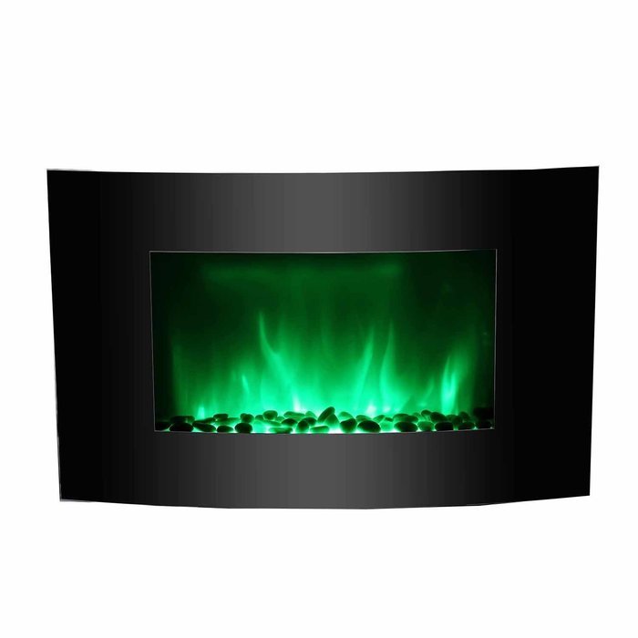 Clevr 750-1500W 36" Adjustable Electric Wall Mount Fireplace Heater Curve Colors N4