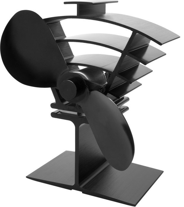 Valiant FIR362 Ventum 2 Heat Powered Stove Fan, Satin Black N3