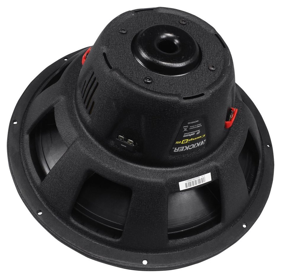Kicker 40CWD152 CompD 15" 1200 Watt Car Audio Subwoofer+Vented Sub Box Enclosure N2