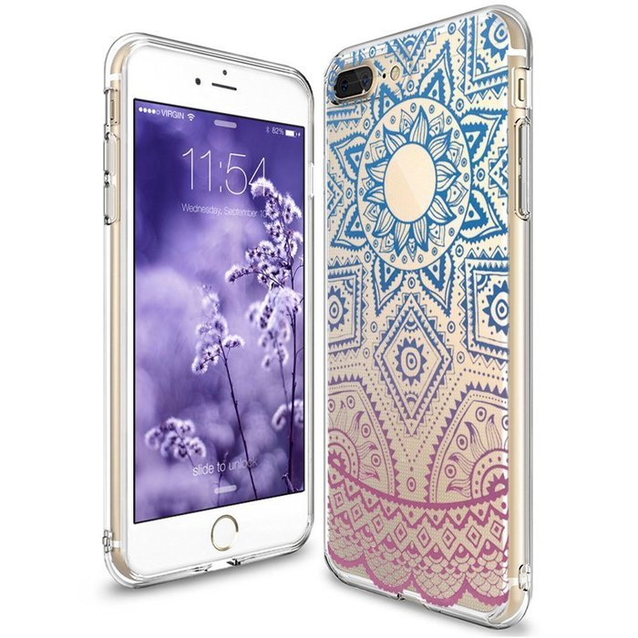 iPhone 7 Plus [5.5''] Case, JIAMY Henna Totem Series TPU Soft Clear Back Cover Protective Case for iPhone 7 Plus N2