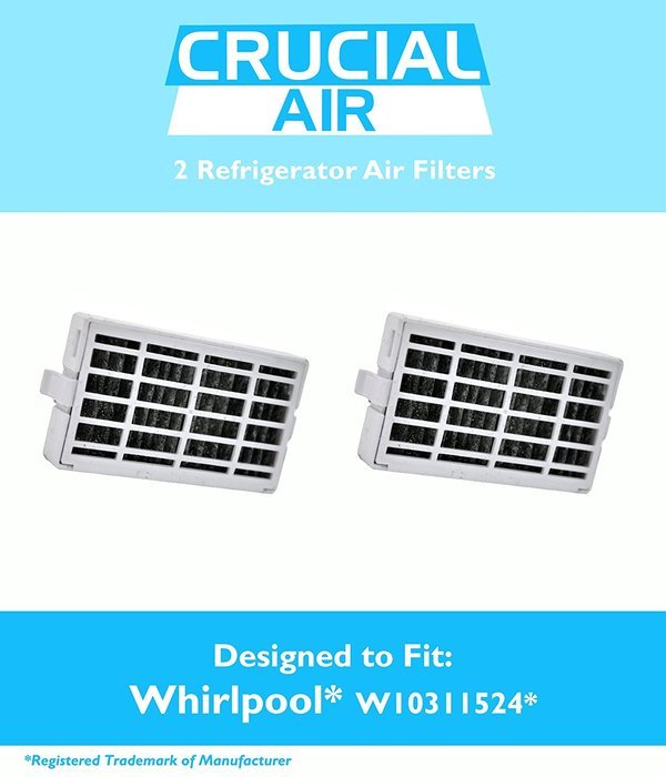 2-pack Refrigerator Air Filters fits Whirlpool Air1 Fresh Flow Compare to Part # W10311524, 2319308 & W10335147...