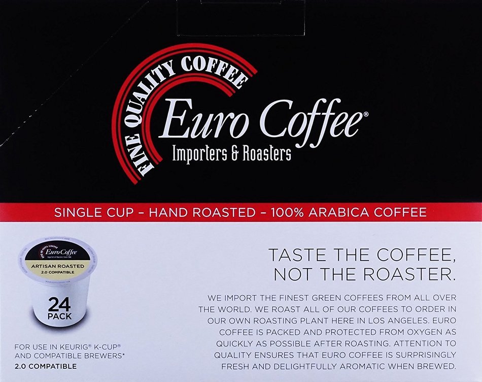 Euro Coffee Sumatra Mandehling, 24 Count Single-Serve K-Cup Keurig Compatible. Award Winning Artisan Coffee Roaster N11