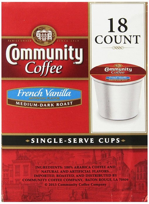 Community Coffee French Vanilla, K-Cup for Keurig Brewers, 18 Count N7