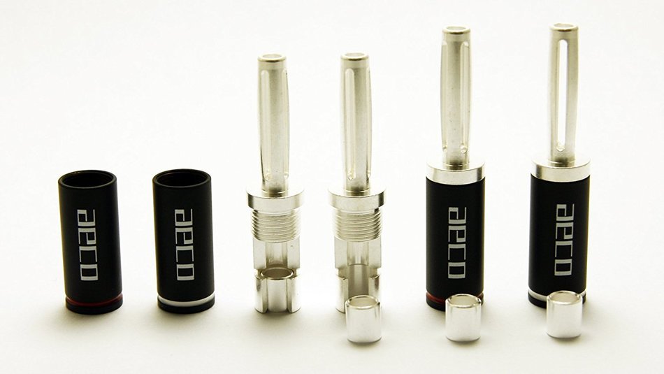 aeco Banana Plug ABP-0211S, 4pcs/1set, Zip Bag