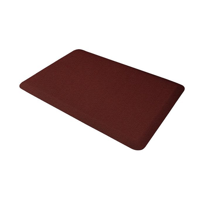 WellnessMats Anti-Fatigue 36 Inch by 24 Inch Linen Motif Kitchen Mat, Grey N2