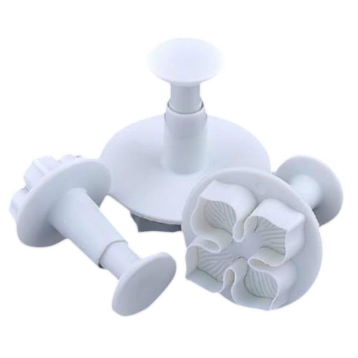 Jiuhong 3 PCS Hydrangea Flower Fondant Cake Decorating Sugarcraft Plunger Cutter DIY Mold